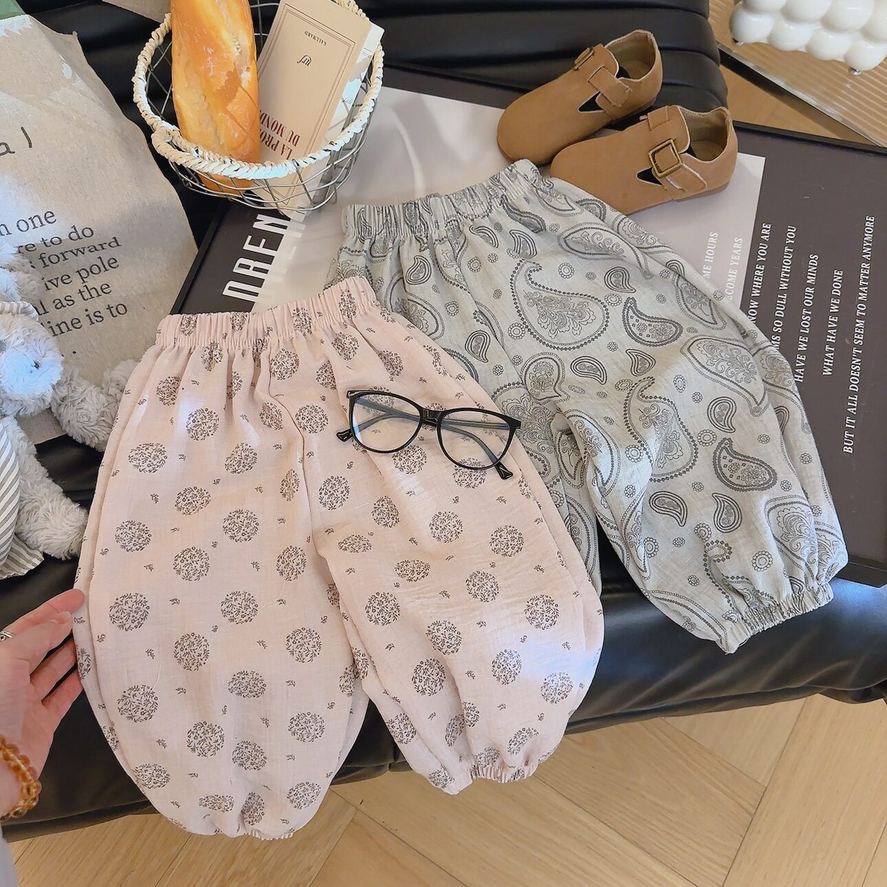 夏季新款儿童休闲防蚊裤女童打底灯笼裤薄款男童宽松透气运动裤潮