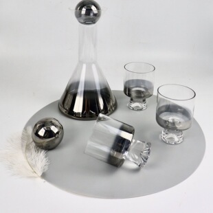 冷水壶高级感耐高温水杯套装 透明玻璃高级轻奢风家用冷水壶