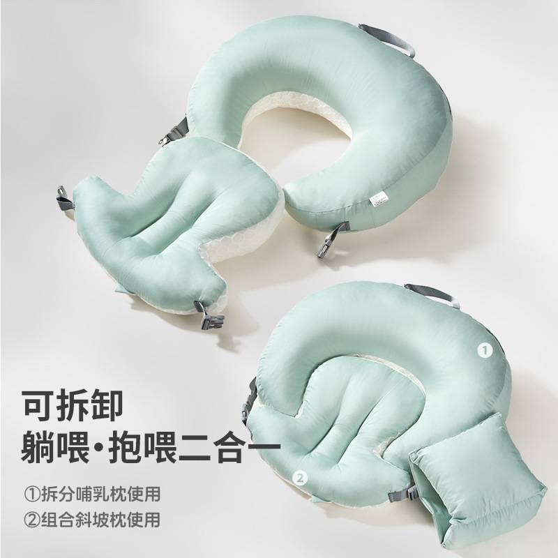 哺乳枕头婴儿母乳亲喂奶产妇护腰靠垫解放双手防吐奶斜坡枕