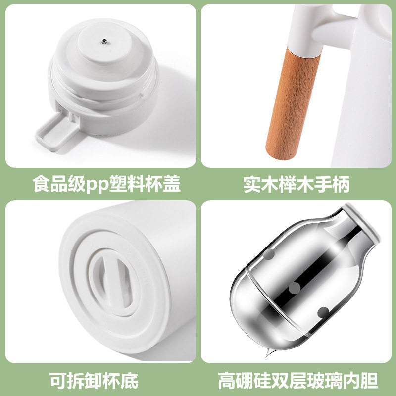 保温水壶开水瓶热水壶家用咖啡壶暖壶玻璃内胆保温壶定 制高颜值
