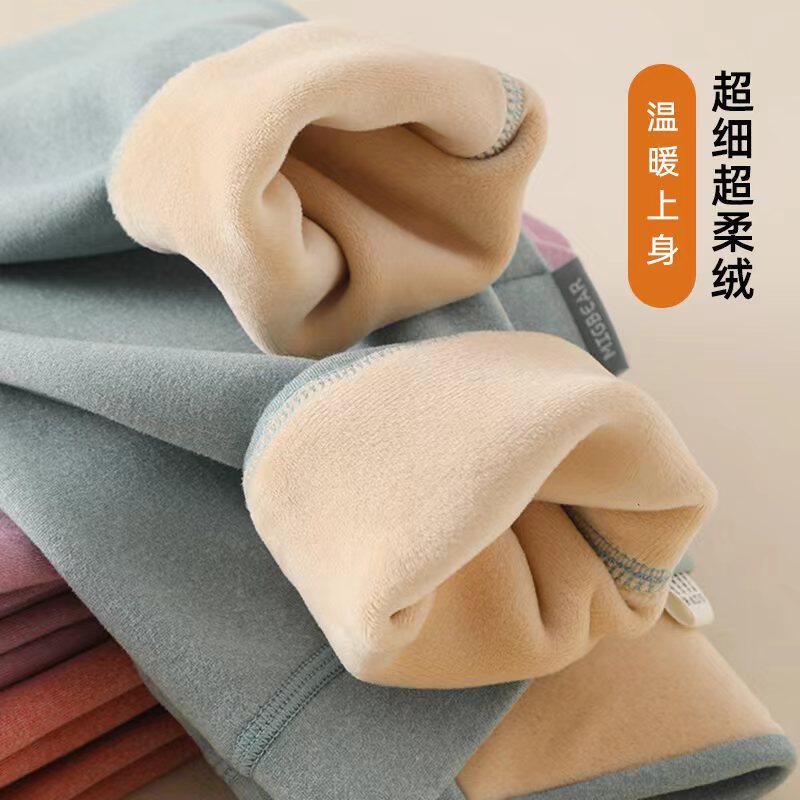 秋冬新款保暖裤儿童加绒加厚校服男童高腰棉裤女童打底裤