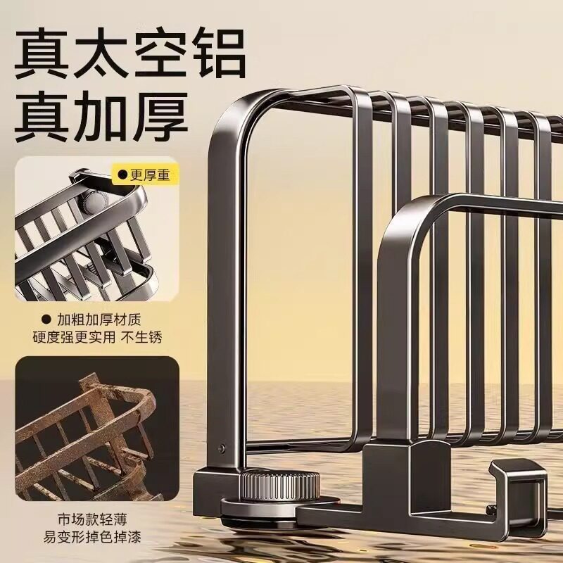 吸盘毛巾架加厚浴室卫生间置物架子免打孔卫生间毛巾杆双层可折叠