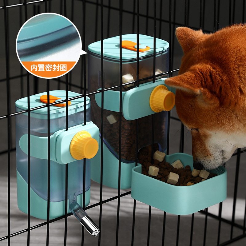 猫咪自动挂笼式饮水器悬挂笼子饮水机自动喂食器狗狗套装宠物用品