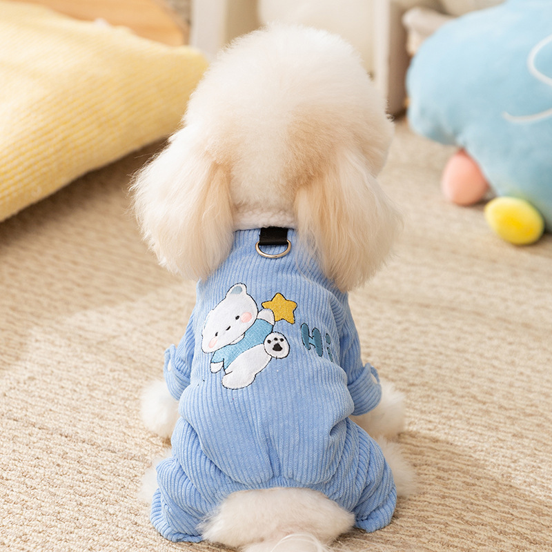 狗狗衣服冬装可牵引泰迪比熊法斗小型犬冬季加厚保暖小狗宠物棉衣