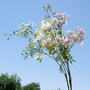 仿真花 夜来香 长枝3叉夜来香花枝 假花 家居摆件 婚庆摄影装饰