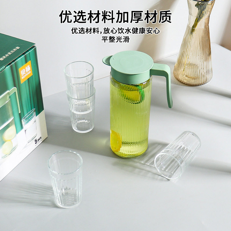 水具五件套冷水壶耐热玻璃高级感礼品杯子玻璃杯简约凉水壶