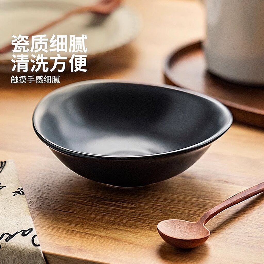 陶瓷甜品碗高颜值家用沙拉碗商用不规则雪糕碗新款餐具碗