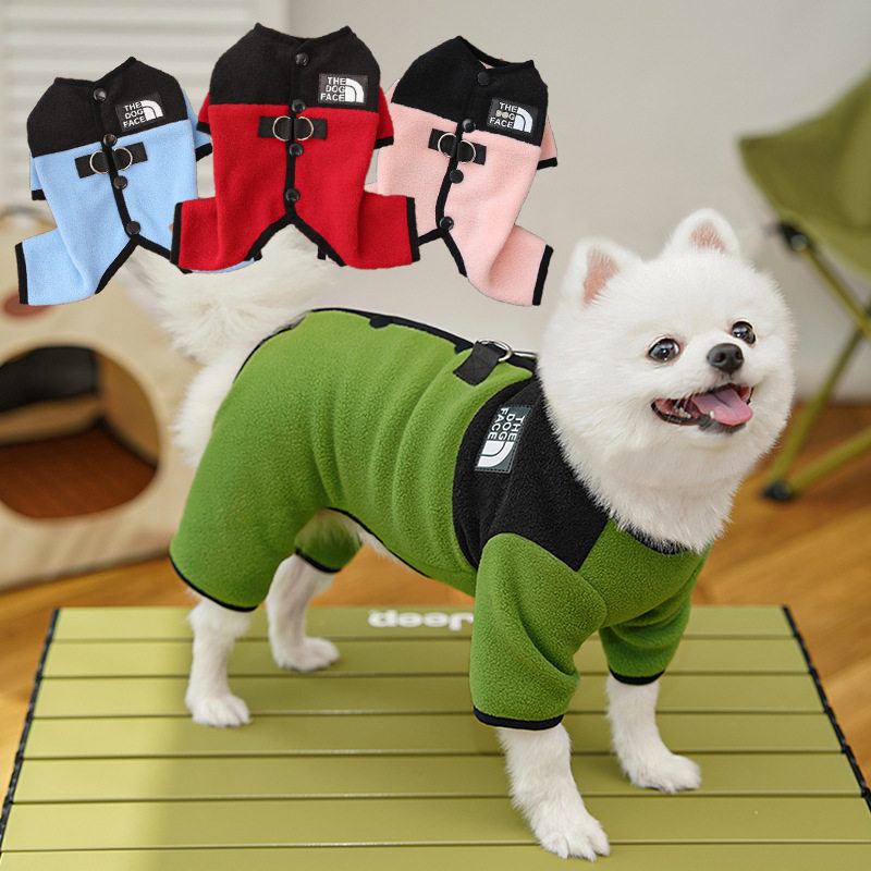 猫衣服四脚衣后背开扣宠