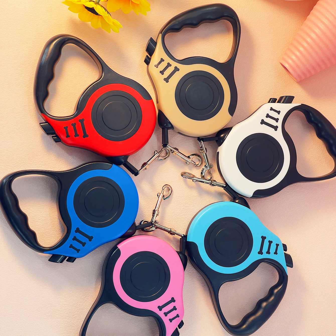 中小型犬狗绳子狗链子遛狗绳狗狗自动伸缩牵引绳器宠物狗狗用品