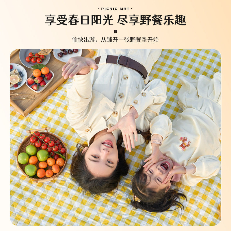 探露户外野餐垫防潮布加厚露营地垫防水便捷野炊草坪春游垫子