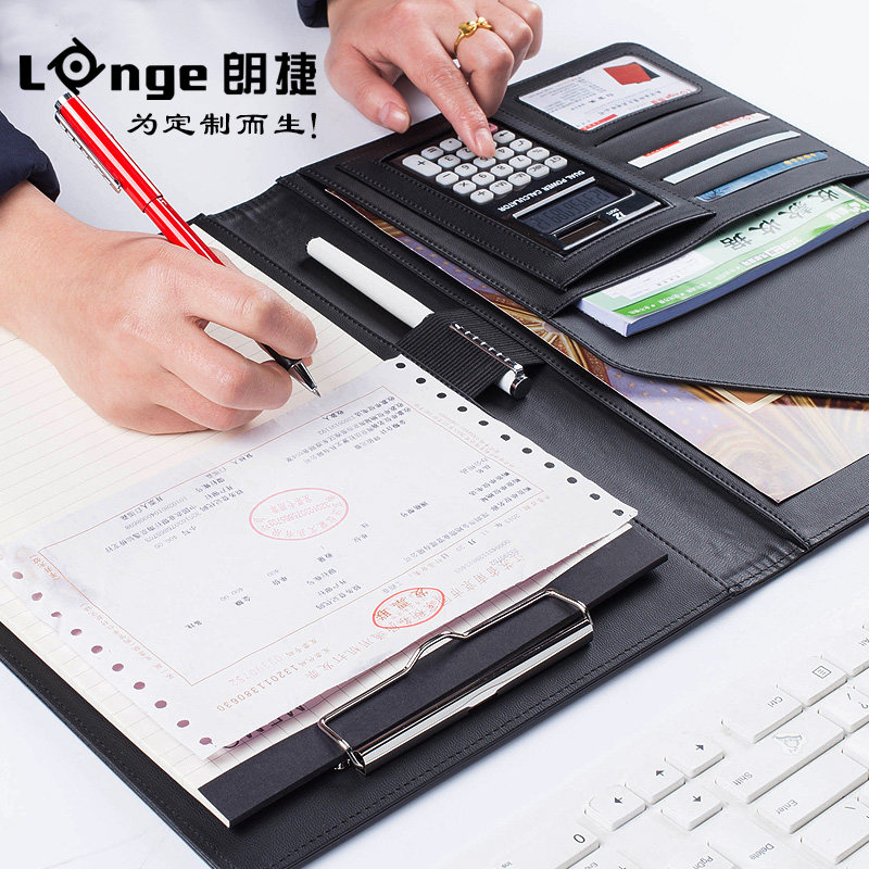 热销A4文件夹量房本谈单本本夹多功能资料夹皮质经理夹商务销售夹