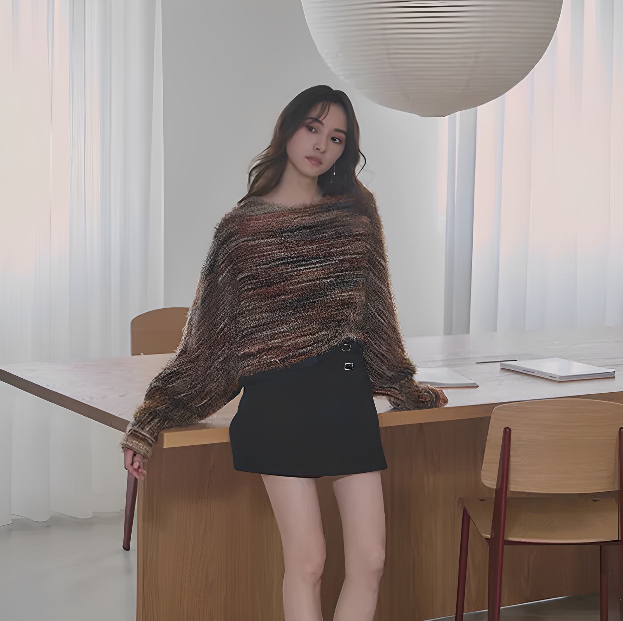 PLHC设计感显瘦个性流行百搭甜酷潮流简约气质舒适ins针织衣