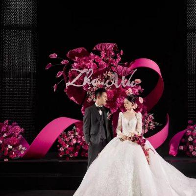 婚庆阳光板自由曲线波浪弧形螺旋百变弹力布造型婚礼布置道具吊顶