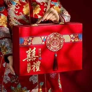 彩礼钱 装 盒子订婚现金聘金礼盒高档礼金盒提亲10万20万聘礼箱子