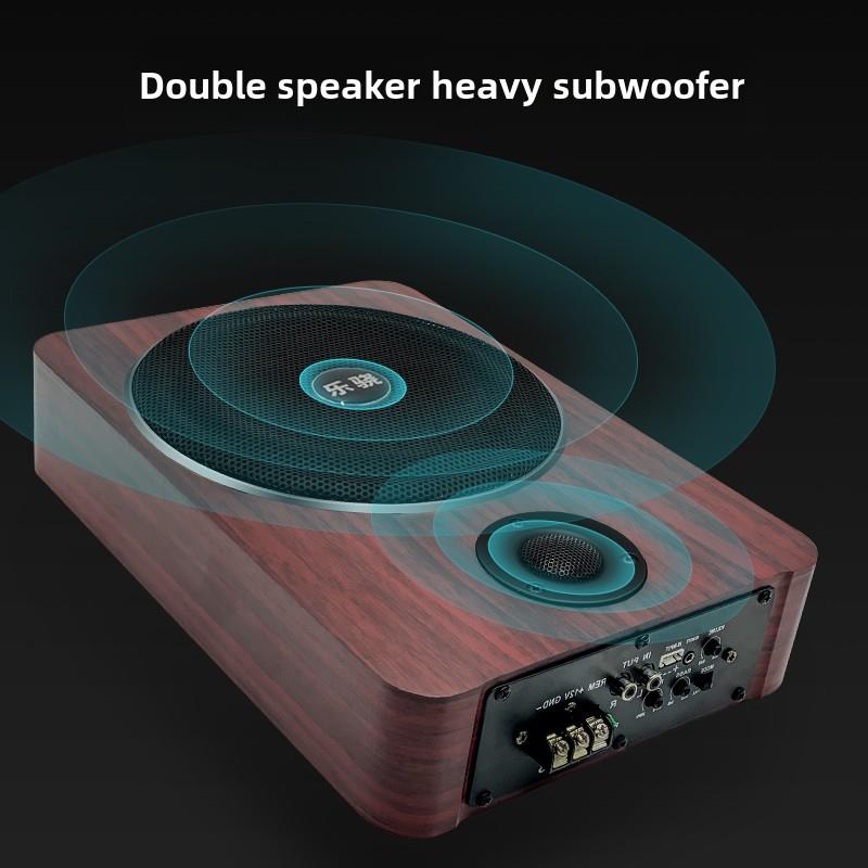 汽车低音炮座椅下超薄12V24V低音炮，内置功率放大器，无损改装汽