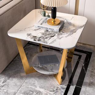 轻奢岩板边桌边几沙发方形茶几床边沙发边置物架沙发桌床边桌子角