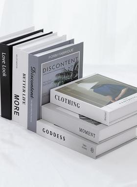 小号尺寸假书仿真书装饰品摆件样板间软装道具模型客厅电视柜饰品