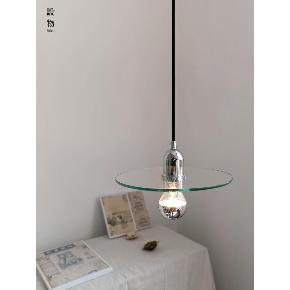 日式玻璃吊灯简约复古中古风餐厅客厅卧室床头个性吧台咖啡厅灯具