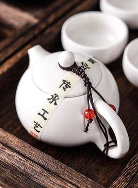 新中式复古茶盘茶具组合套装厨房橱柜装饰品摆件样板房间软装搭配