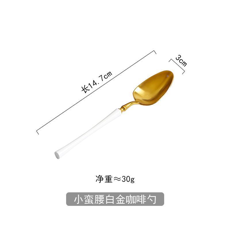 .不锈钢刀叉勺西餐具创意黑金牛排刀叉套装餐刀咖啡勺水果叉筷子