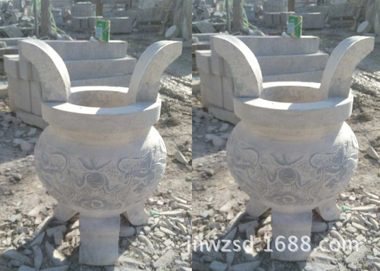 山东青石花盆价格石刻花盆图片园林石雕花盆厂家