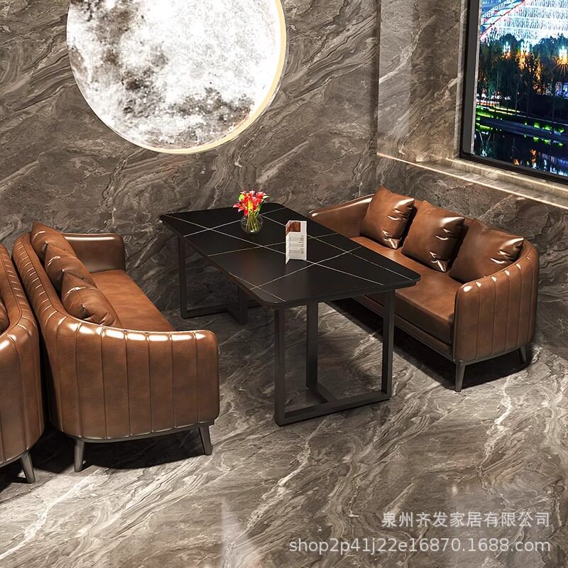 工业风酒吧卡座沙发酒馆清吧餐吧西餐厅烧烤店咖啡厅沙发组合商用