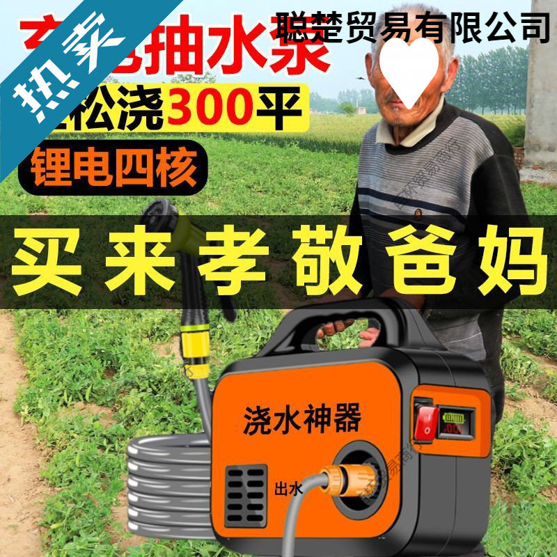 抽水泵小型充电式菜地浇水机淋浇菜神器浇地家用锂电抽水机灌溉机