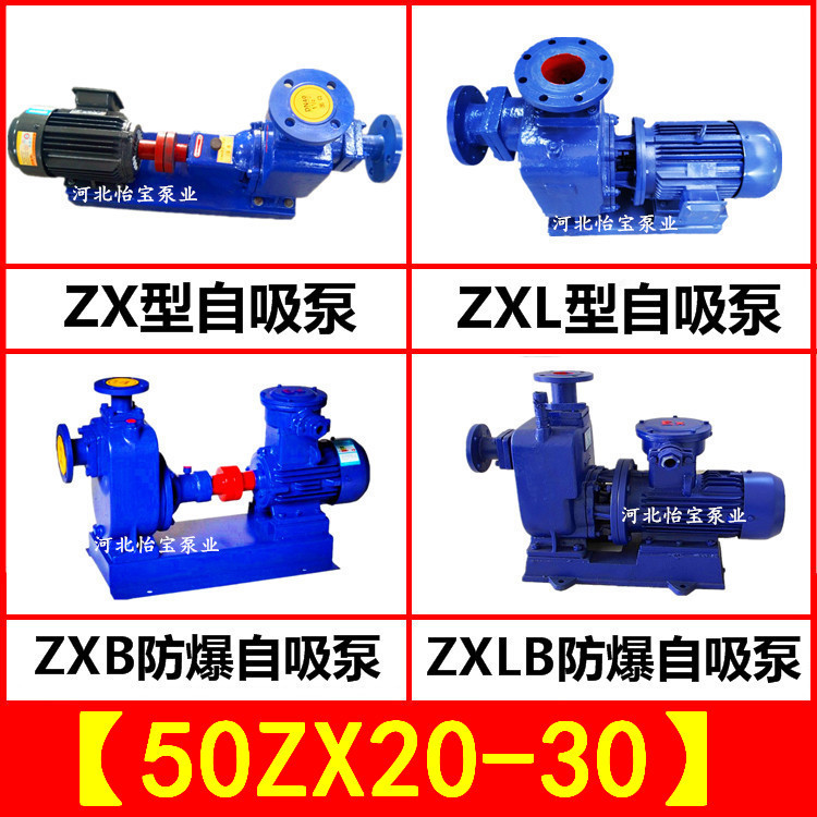 2寸卧式自吸式离心泵50ZX20-30清水泵高扬程自吸泵泵头配件铸铁