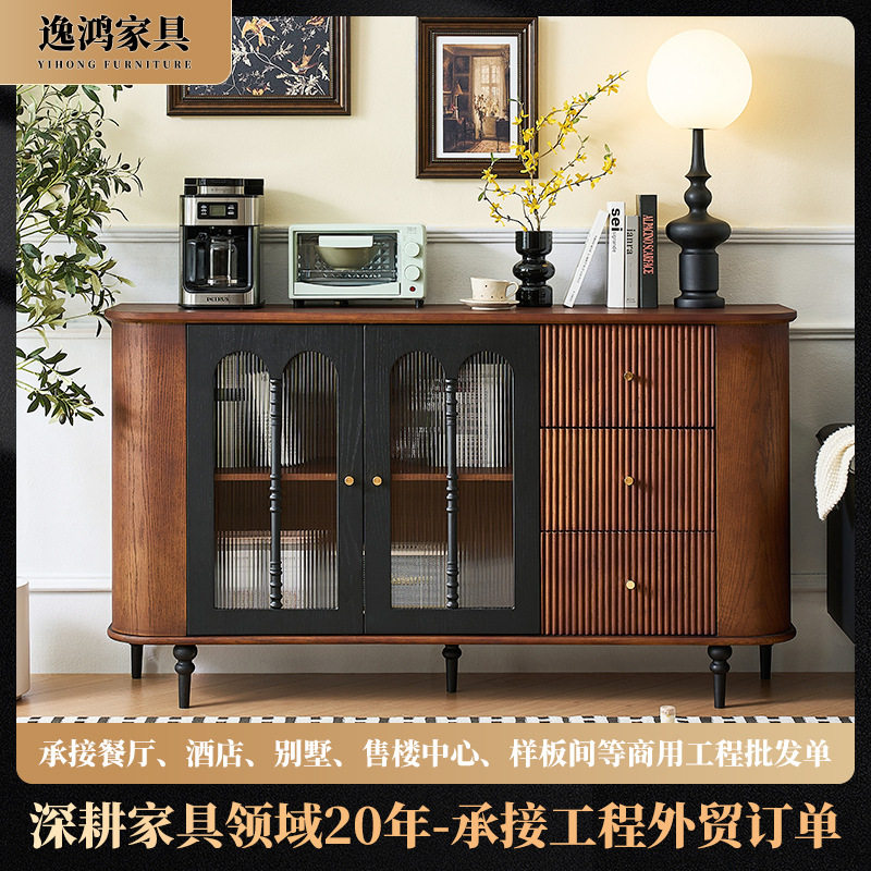 批发简约餐边柜风茶水柜酒柜碗柜收纳餐具柜厨房橱柜茶水柜