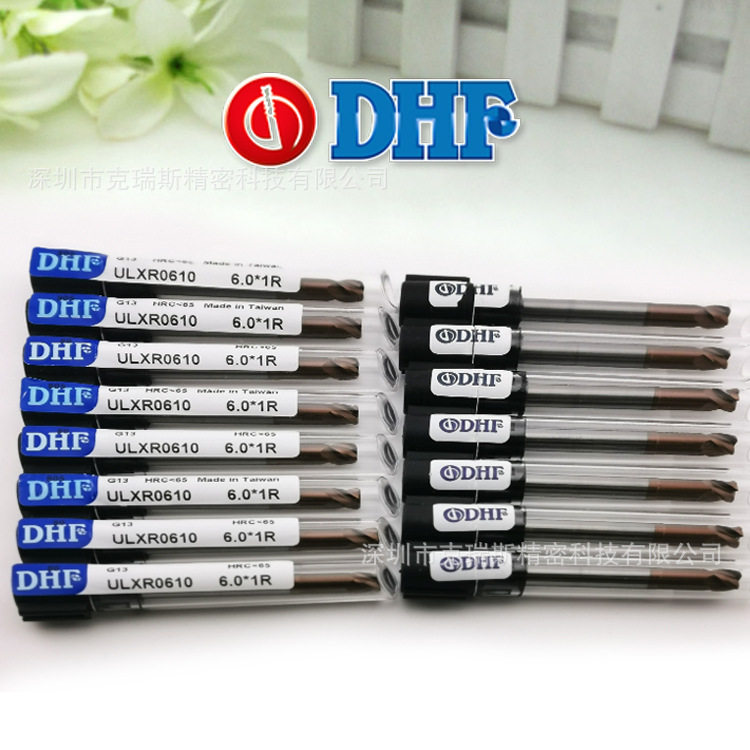 DHF立铣刀ULXR0610台湾德信发HRC65度SKD61钢用钨钢圆鼻刀