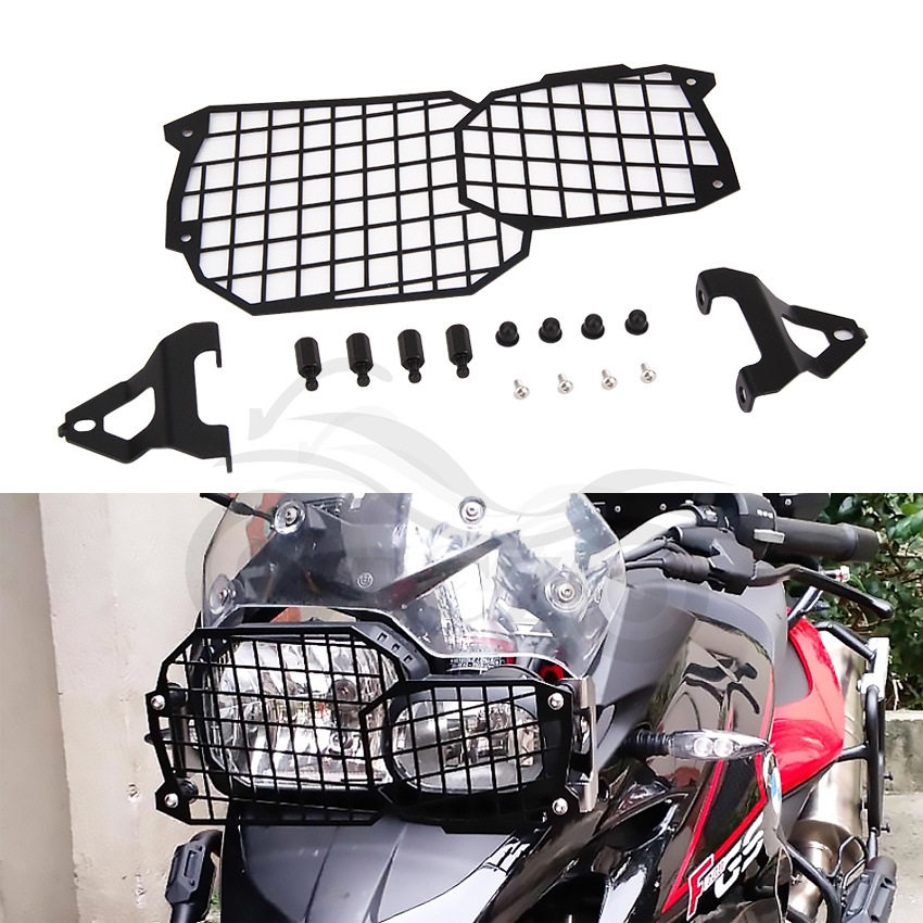 适用宝马F800 F700 F650GS ADV改装摩托车前大灯罩保护罩防护灯网
