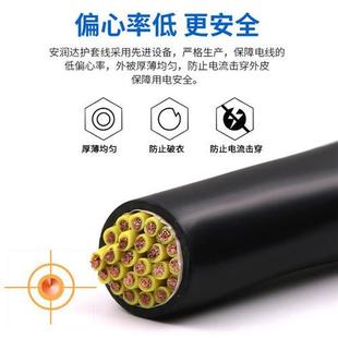 20芯0.75 国标纯铜KVVR控制电缆10 1.5平方RVV多芯电线
