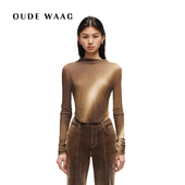 WAAG 长袖 25春夏 OUDE 修身 简约独特印花修身 女装 上衣