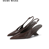 OUDE 高级质感跃步尖头异型高跟鞋 WAAG 26春夏新款