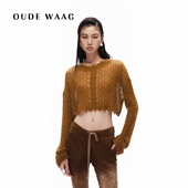 OUDE 高级肌理感薄透羊毛针织衫 WAAG 短款