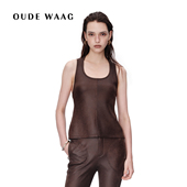 26早春新款 OUDE WAAG 简约率性利落弹力环保皮背心