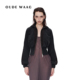 26早春新款 OUDE WAAG 复古做旧保暖针织螺纹洗水拼接高腰夹克
