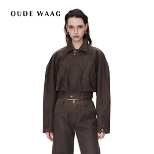简约设计感漆皮廓形机车短款 25秋冬新款 夹克 WAAG OUDE