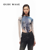 网纱透视抽象印花女装 OUDE WAAG 连体衣