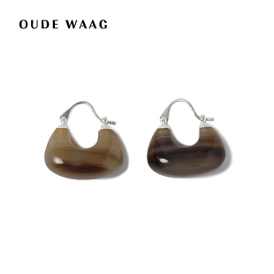 独特小巧精致立体感小马鞍牛角耳环 26春夏新款 OUDE WAAG