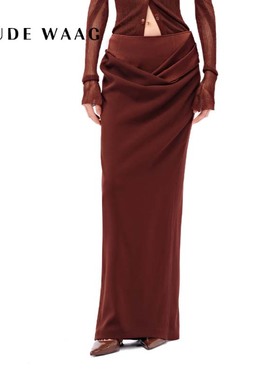 【辛芷蕾同款】OUDE WAAG 25秋冬新款 独特蒂尔达精裁垂坠半裙