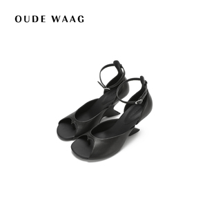 优雅摩登圆头羊皮蝙蝠女士高跟鞋 25春夏 WAAG OUDE