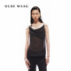 人字纹荡领薄纱吊带女装 OUDE WAAG 背心上衣