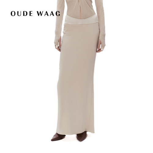 OUDE WAAG  利落简约高级质感拼接直筒女装半裙