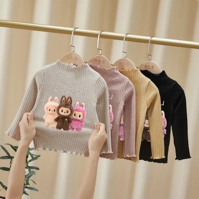 labubu女儿童针织薄款毛衣长袖秋