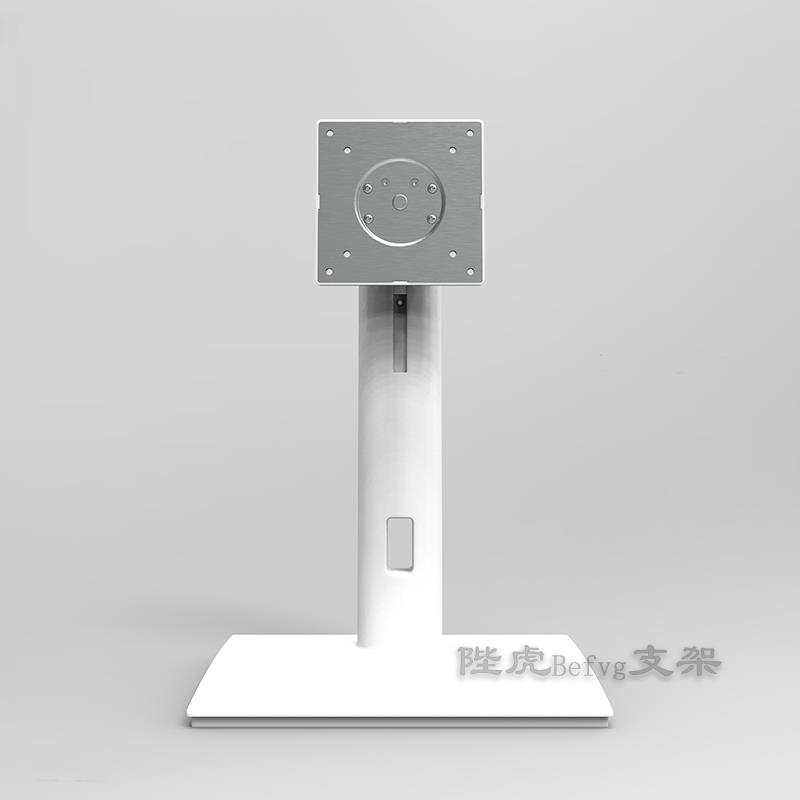 白色显示器支架铝合金通用电脑显示屏底座可升降旋转24 27 34寸