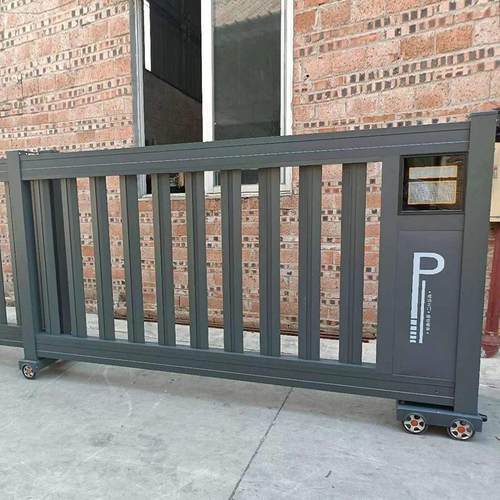 电动铝合金伸缩门直线工厂滑动门学校自动分段悬挂式滑动门庭院门