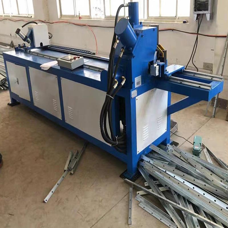 无尾料角钢法兰线角铁冲孔剪切断一体机角钢法兰线自动型材自动化