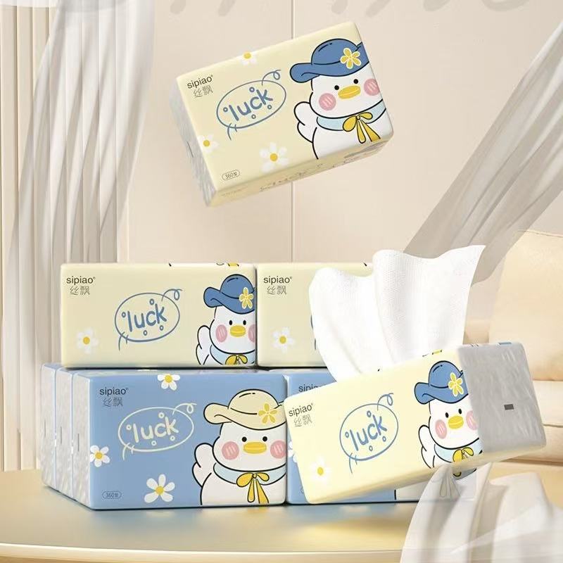 sipiao丝飘小鸭抽纸整箱家用餐巾纸加厚实惠装纸巾