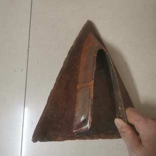 全新犁头犁尖耕地机建房下地基基建民俗品老物件70年代生铁老犁铧